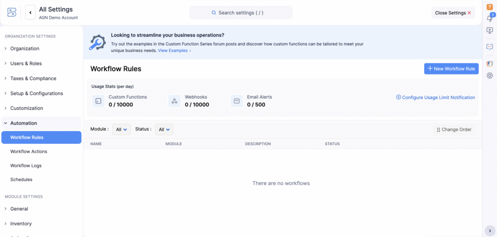 ZOHO Books Automation