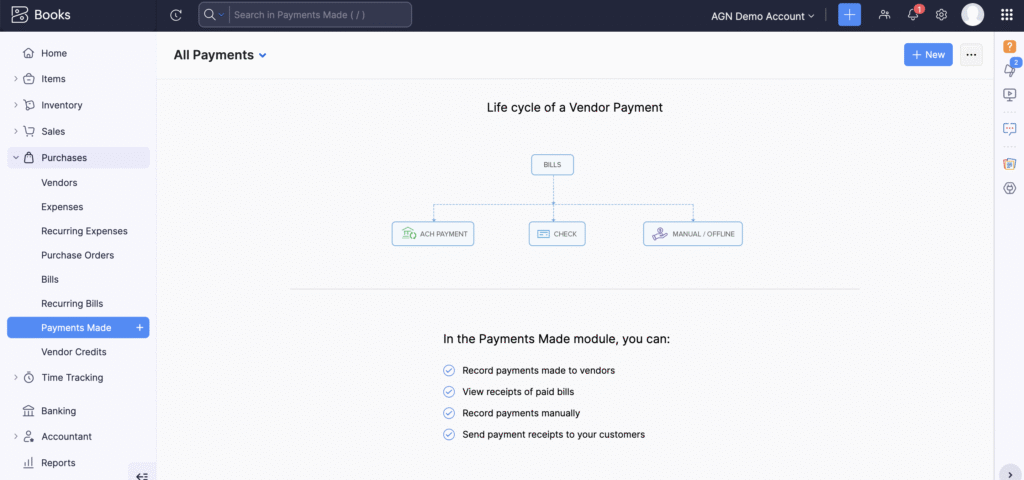 ZOHO Books Expense Module